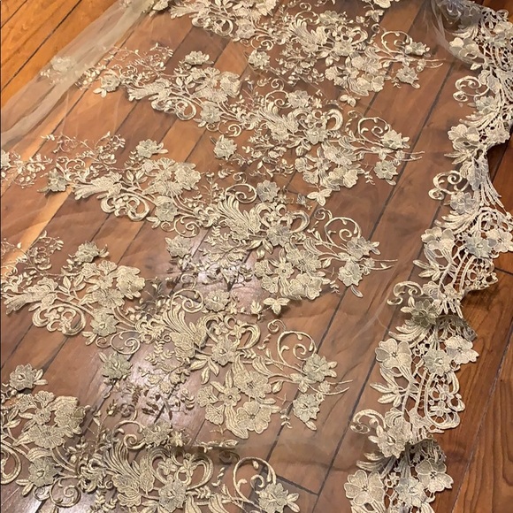 Brand New French Lace Material 3 Yards - Picture 2 of 5